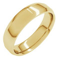 14K Yellow Gold 5 mm Lightweight Beveled-Edge Comfort-Fit Flat Band Size 9