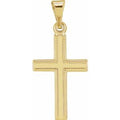 14K Yellow Gold 15x9.5 mm Cross Pendant