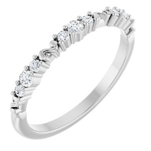 14K White Gold 1/6 CTW Natural Diamond Anniversary Band
