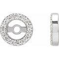 14K White Gold .08 CTW Natural Diamond Earring Jackets with 3.6 mm ID