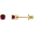 14K Yellow Gold Natural Mozambique Garnet Earrings