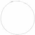 14K White Gold 1/4 CT Lab-Grown Diamond 16-18" Necklace