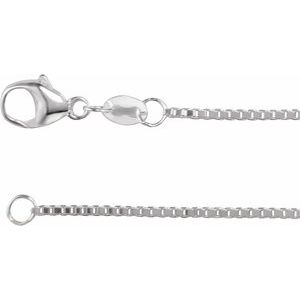 Sterling Silver 1 mm Diamond-Cut Box 18" Chain