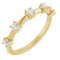 14K Yellow Gold 1/3 CTW Lab-Grown Diamond Knife-Edge Anniversary Band