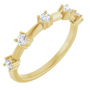 14K Yellow Gold 1/3 CTW Lab-Grown Diamond Knife-Edge Anniversary Band