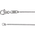 Platinum 1 mm Diamond-Cut Box 20" Chain