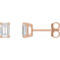 14K Rose Gold 3/4 CTW Lab-Grown Diamond Earrings