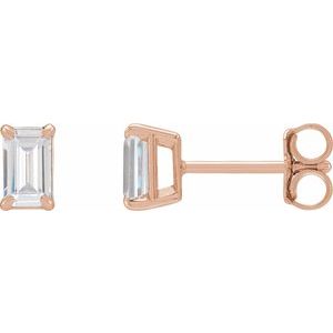 14K Rose Gold 3/4 CTW Lab-Grown Diamond Earrings