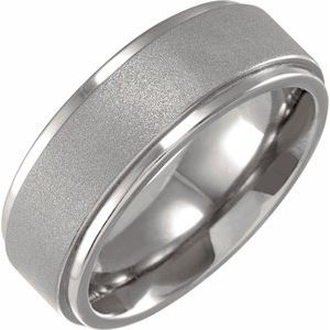 Titanium 7 mm Stepped-Edge Band Size 13