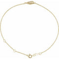 14K Yellow Gold .015 CTW Natural Diamond Angel Wing 6 1/2-7 1/2" Bracelet
