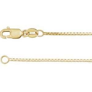 10K Yellow Gold 1 mm Box 20" Chain