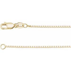 10K Yellow Gold 1 mm Box 16" Chain