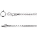 Rhodium-Plated Sterling Silver 1.75 mm Diamond-Cut Box 24" Chain