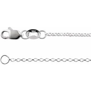 Sterling Silver 1.1 mm Rolo 24" Chain