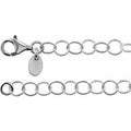 Sterling Silver 4.6 mm Knurled Rolo 24" Chain