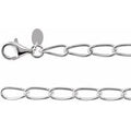 Sterling Silver 4.7 mm Elongated Curb 18" Chain