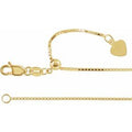 14K Yellow Gold .85 mm Adjustable Box 16-22" Chain