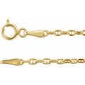 14K Yellow Gold 1.8 mm Hollow Diamond-Cut Anchor 18" Chain