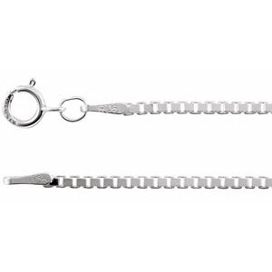 Rhodium-Plated Sterling Silver 1.5 mm Diamond-Cut Box 24" Chain