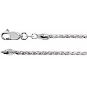 Sterling Silver Diamond-Cut Wheat 20" Chain