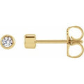 14K Yellow Gold 1/6 CTW Lab-Grown Diamond Bezel-Set Earrings
