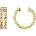 14K Yellow Gold Vermeil 1/2 CTW Lab-Grown Diamond Ear Cuff