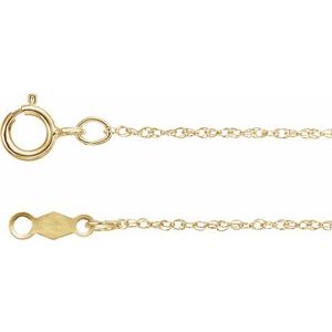 18K Yellow Gold .85 mm Rope 24" Chain