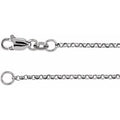 Sterling Silver 1.5 mm Adjustable Hollow Rolo 18-20" Chain