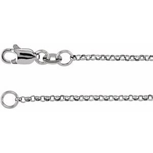Sterling Silver 1.5 mm Adjustable Hollow Rolo 18-20" Chain