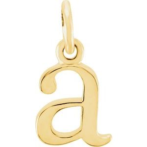 14K Yellow Gold Lowercase Initial a Charm/Pendant
