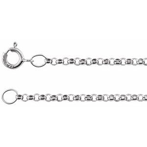 Sterling Silver 1.5 mm Rolo 20" Chain