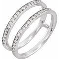 14K White Gold 1/5 CTW Natural Diamond Ring Guard