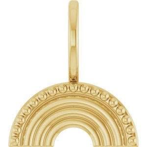 14K Yellow Gold Rainbow Charm/Pendant
