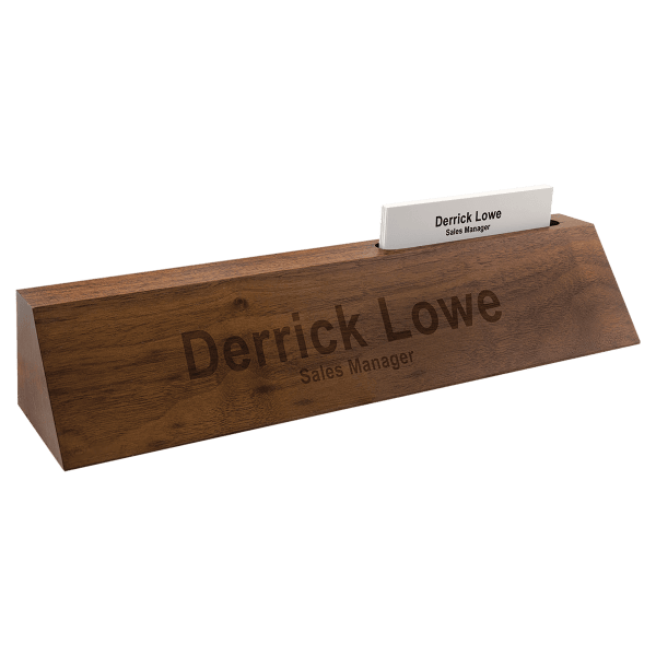 Leatherette Desk Wedge — 10 in with Card Holder
