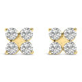 10K Gold 1/2 Cttw Lab Grown Diamond Snowflake Stud Earrings