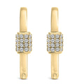 10K Gold 3/8 Cttw Lab Grown Diamond Heart Shaped Huggie Hoop Earrings