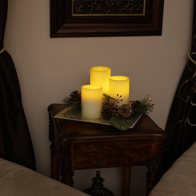 Pandora Mosaic Tray with Three Flameless Candles, view 6