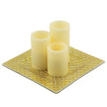 Pandora Mosaic Tray with Three Flameless Candles by Pacific Accents