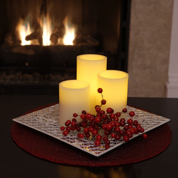 Pandora Mosaic Tray with Three Flameless Candles, view 5