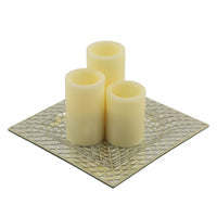 Pandora Mosaic Tray with Three Flameless Candles, view 2