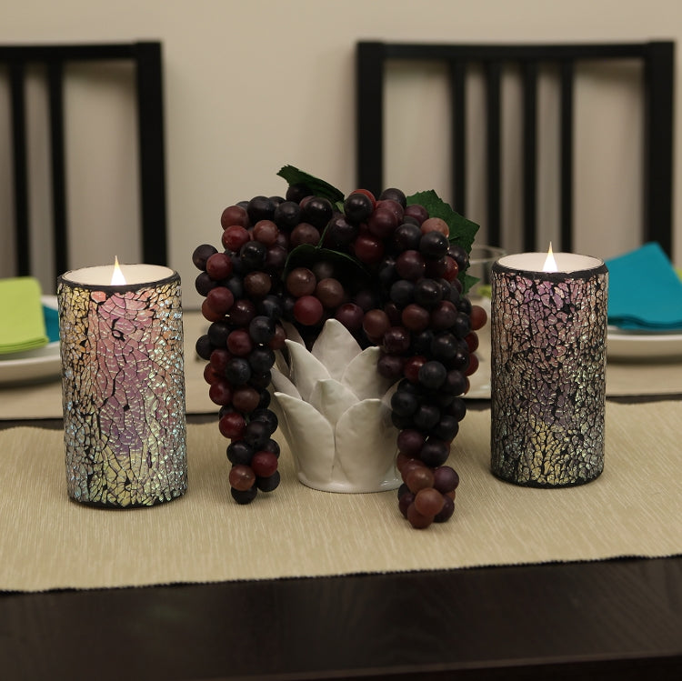 Solaré 3D Flameless Candle in Mirrored Mosaic, view 2