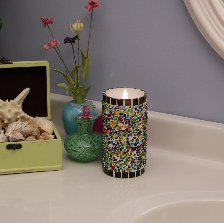 Solaré 3D Flameless Candle in Speckled Stucco, view 3