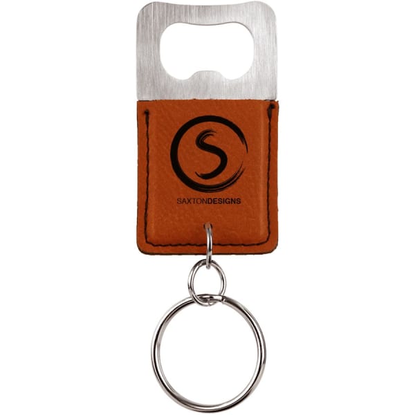 Leatherette Bottle Opener Keychain