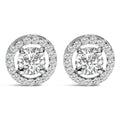 Men's 14K White Gold 1 3/4 Cttw Lab Grown Diamond Halo Cufflink