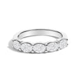 14K White Gold 1 1/4 Cttw Lab Grown Oval East West Band Ring