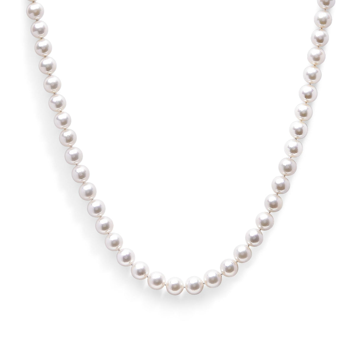 14K Gold 8.0x8.5mm Akoya Pearl Strand Necklace