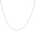 Unisex Solid 14K Gold 2.5mm Paperclip Chain Necklace