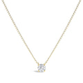 14K Gold Floating 1/2 Cttw Lab Grown Diamond Solitaire Pendant Necklace - 18" Inches