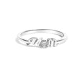 .925 Sterling Silver Diamond Accent "MOM" Ring (J-K Color, I2-I3 Clarity)