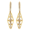 14K Yellow Gold 5/8 Cttw Diamond Geometrical Pillar Drop and Dangle Earrings (G-H Color, SI1-SI2 Clarity)